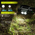 Detachable dual LED USB Motion Sensor Headlamp Flashlight